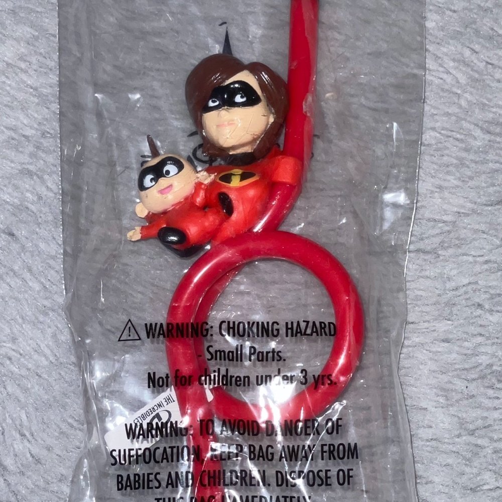 The Incredibles Disney Spiral Straw